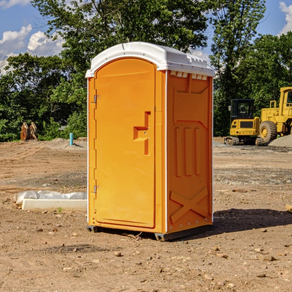 how often are the portable restrooms cleaned and serviced during a rental period in Middleton